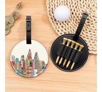 Bolsa organizadora de camisetas de golf de Austin Texas de dibujos animados, bolsa deportiva portátil negra con clip para cinturón, fácil de transportar