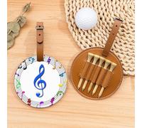 Bolsa organizadora de camisetas de golf de música pentatónica colorida, bolsa deportiva portátil marrón con clip para cinturón, fácil de transportar