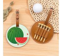 Bolsa organizadora de camisetas de golf de sandía de dibujos animados, bolsa deportiva portátil marrón con clip para cinturón, fácil de transportar