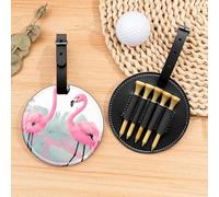 Bolsa organizadora de camisetas de golf Pink Flamingo, bolsa deportiva portátil negra con clip para cinturón, fácil de transportar