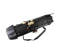 Bolsa organizadora de caña de pescar y carrete para viajes, impermeable resistente al desgarro Oxford 600D, capacidad para 5 cañas y correas de hombro ajustables para un fácil transporte al aire libre