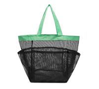 Bolsa organizadora de ducha de malla, color negro, portátil, de tela de malla, adecuada para exteriores y almacenamiento, asegúrate de que todo sea fácilmente accesible (verde)