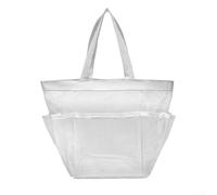 Bolsa organizadora de ducha de malla ligera con múltiples compartimentos para almacenamiento organizado, organizador de baño portátil con tela transpirable de secado rápido para uso en exteriores y