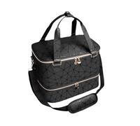 Bolsa organizadora de esmalte de uñas, capacidad para 40 botellas, estuche de almacenamiento portátil de cuero para barniz, accesorio esencial para el cuidado de las uñas, Black, 1 count (Pack of 1)