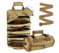 Bolsa organizadora de herramientas, plegable, enrollable, resistente, bolsa de herramientas de transporte mecánico con 2 bolsas desmontables, regalos para papá y hombre, cumpleaños, día del padre