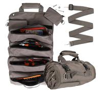 Bolsa organizadora de herramientas, plegable, enrollable, resistente, bolsa de herramientas de transporte mecánico con 2 bolsas desmontables, regalos para papá y hombre, cumpleaños, día del padre