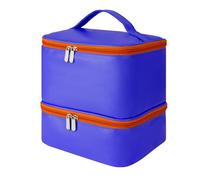 Bolsa organizadora de kit de manicura, estuche para esmalte de uñas de gran capacidad, bolsa de esmalte de uñas con diseño macaron, organizador compacto para el cuidado de las uñas, bolsa de viaje,