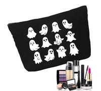 Bolsa organizadora de maquillaje, bolsa de viaje, maletín de viaje | Bolsa de maquillaje portátil con calavera de moda, gran maquillaje, aseos, funda organizadora para niñas y mujeres, resistente al