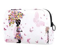 Bolsa organizadora de maquillaje con temática escolar del alfabeto, estuche de almacenamiento de cosméticos, bolsa de aseo portátil para mujeres y hombres, Multicolor 10, 18.5x7.5x13cm/7.3x3x5.1in