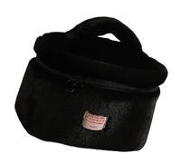 Bolsa organizadora de maquillaje de felpa de gran capacidad, accesorio portátil para el hogar o en el camino, uso diario casual, bolsas de almacenamiento para artistas de maquillaje, Black, Talla
