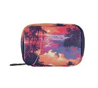 Bolsa organizadora de medicamentos de playa hawaiana tropical con compartimentos desmontables, organizador portátil para medicina
