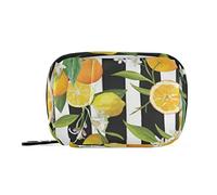 Bolsa organizadora de medicamentos de viaje de limón naranja para bolsa de píldoras portátil para monedero, caja de píldoras semanales, soporte de suplementos de vitamina