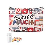 Bolsa organizadora de medicamentos, kit médico de viaje para mujeres y hombres, bolsa de medicamentos divertida, bolsa de cosméticos portátil para niños y niñas, estuche de primeros auxilios con