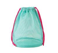 Bolsa organizadora de natación transpirable de gran capacidad, cierre de cordón de malla, para cosméticos, artículos de tocador para playa, viajes, multicolor, bolsa de nailon impermeable, Verde L