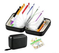 Bolsa organizadora de pastillas impermeable con bolsas transparentes y exterior inspirado en la bolsa para una integración perfecta en la vida diaria (bolsa organizadora negra)