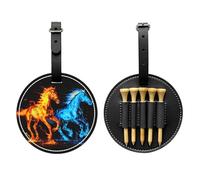 Bolsa organizadora de piel con diseño de caballo de fuego de agua, para mujeres y hombres, resistente al agua, gran regalo para los amantes del golf
