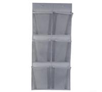 Bolsa organizadora de puerta para el hogar con diseño de ahorro de espacio que se adapta detrás de la mayoría de puertas interiores, utiliza tela no tejida para circulación de aire (gris)