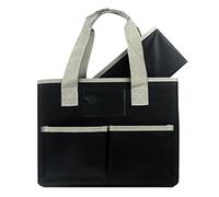 Bolsa organizadora de suministros de arte para artistas, 8 bolsillos, bolsa de mano con asas, viajes, escuela, oficina, estudios de arte