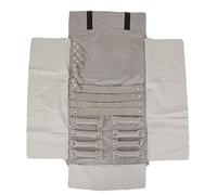Bolsa organizadora de terciopelo para joyas, anillos, pendientes, pulseras, color gris