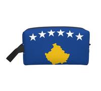 Bolsa organizadora de viaje con diseño de bandera de Kosovo, neceser de cosméticos, para hombres y mujeres, para viajes, gimnasio, uso diario