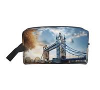 Bolsa organizadora de viaje con diseño histórico del puente de la Torre Vieja de Londres, neceser de aseo para hombres y mujeres, para viajes, gimnasio, uso diario