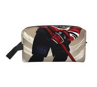 Bolsa organizadora de viaje con estampado deportivo de hockey, bolsa de aseo para hombres y mujeres, para viajes, gimnasio, diario
