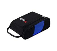Bolsa organizadora de zapatos de golf con cremallera, de nailon, color negro y azul, negro, azul, 22x13x32.5 cm