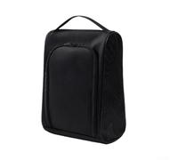 Bolsa organizadora de zapatos de golf con malla transpirable para control de humedad, espacioso compartimento principal, múltiples bolsillos para accesorios y asa (negro)