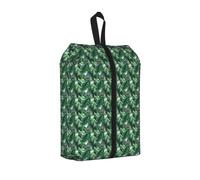 Bolsa organizadora de zapatos de viaje con estampado de hojas de plátano y palmera tropical, para hombre, mujer, para gimnasio, camping, uso diario, 1 unidad, Talla única, Organizador de bolsas