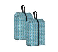 Bolsa organizadora de zapatos de viaje con estampado de mapa de Grecia para hombres y mujeres, para gimnasio, camping, uso diario, 2 unidades., Talla única, Organizador de bolsas