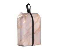 Bolsa organizadora de zapatos unisex con estampado de mármol de oro rosa, bolsa organizadora portátil y ligera, 1 unidad, Talla única, Organizador de bolsas