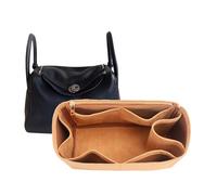 Bolsa organizadora Forrada, Bolsa organizadora, Bolsa de cosméticos portátil for Hermes Lindy(Brown A,Lindy 26)