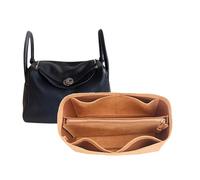 Bolsa organizadora Forrada, Bolsa organizadora, Bolsa de cosméticos portátil for Hermes Lindy(Brown B,Lindy 34)