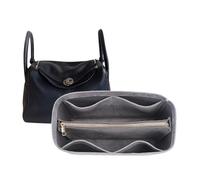 Bolsa organizadora Forrada, Bolsa organizadora, Bolsa de cosméticos portátil for Hermes Lindy(Gray B,Lindy 30)