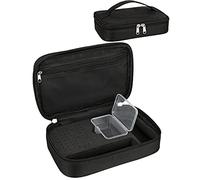 Bolsa organizadora para brocas de uñas, kit de máquina de uñas eléctrica, bolsa organizadora con bandas de lijado de uñas, estuche de regalo para mujeres (negro)