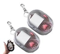 Bolsa organizadora para cargador de teléfono móvil, funda rígida transparente con cremallera, bolsa de almacenamiento de cables transparente, bolsas transparentes con cremallera, carcasa dura,