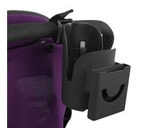 Bolsa organizadora para cochecito de bebé con portavasos, organizador multifuncional para cochecito de bebé, bolsa de almacenamiento, bolsa de accesorios para cochecito(Negro)