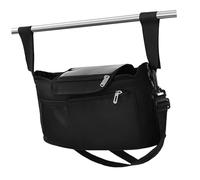 Bolsa Organizadora para Cochecito Negro, Gran Capacidad, Oxford | Compartimentos Internos, Tirantes Ajustables para Hombro, Orden Fácil, Estilo Moderno y Discreto