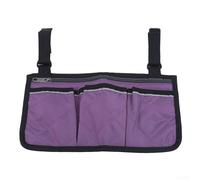 Bolsa organizadora para reposabrazos de camping, plegable, para silla de camping, bolsa de almacenamiento colgante para acampar al aire libre, playa, almacenamiento en el hogar (morado)