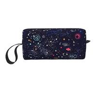 Bolsa organizadora simple con estampado de mapa de constelaciones de estrellas, bolsa de viaje ligera, estuche acolchado de espuma para cosméticos