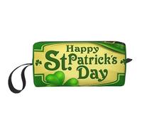Bolsa organizadora simple con estampado del día de San Patricio, bolsa de viaje ligera, estuche de cosméticos acolchado de espuma