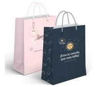 Bolsa Papel x3 Modelos 14x11 cm, Resistente, Ecológica, Almacenamiento