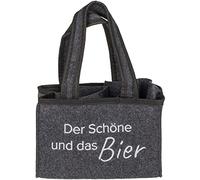 Out of the blue 71/2652 - Bolsa para 6 Botellas de Cerveza Beauty and The Beer Gris, Bolsa para Botellas, Gray, Bolsa para Botellas