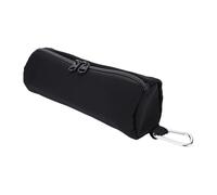 Bolsa para Accesorios de Viaje para Pelotas de Tenis Soporte Versátil de Nailon 600D con Gancho de Metal Seguro para Atletas Sostiene 3 Pelotas Negro 2.6x7.9in