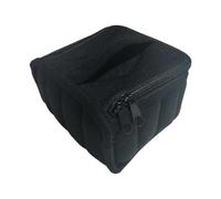 Bolsa para Aceites Esenciales Estuche for 16 frascos de aceites Esenciales, difusor Perfume, Caja Terciopelo Suave con asa, Organizador, Bolsa for esmaltes uñas(Black)