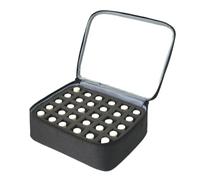 Bolsa para Aceites Esenciales Organizador de cosméticos for Viajes, Ideal for 30 frascos esmaltes uñas, aceites Esenciales y Otros Productos. Perfecto for Salones Capacidad for 15 ml(Black)