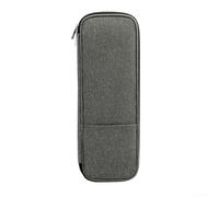 Bolsa para agujas de tejer para agujas de ganchillo y agujas de aluminio de doble punto, organizador de almacenamiento con múltiples ranuras para accesorios de costura, fácil de transportar (gris)