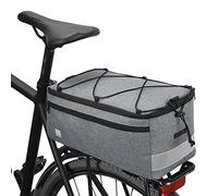 Bolsa para alimentos calientes o fríos, bolsa térmica térmica para maletero de 8 L, bolsa grande para alforjas traseras de bicicleta, bolsa reflectante trasera para bicicleta de carretera MTB para
