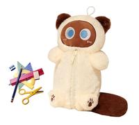 Bolsa para animales para mascotas - Estuche para niñas | Animal Pencilcase | Cartuny Cat Pen Case, bolsas de almacenamiento de papelería suave para la escuela universitaria adolescente adulto ragaz