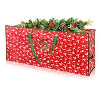 Bolsa para Árbol de Navidad,Alce Guardar El Árbol de Navidad Impermeable Bolsa de Almacenamiento para 9 ft Árboles Artificiales con Asas y Cremallera Doble Desmontado Bolsas de Transporte Oxford